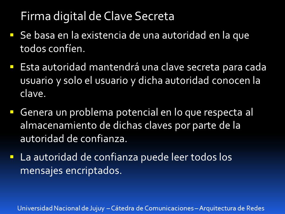 Firma digital de Clave Secreta