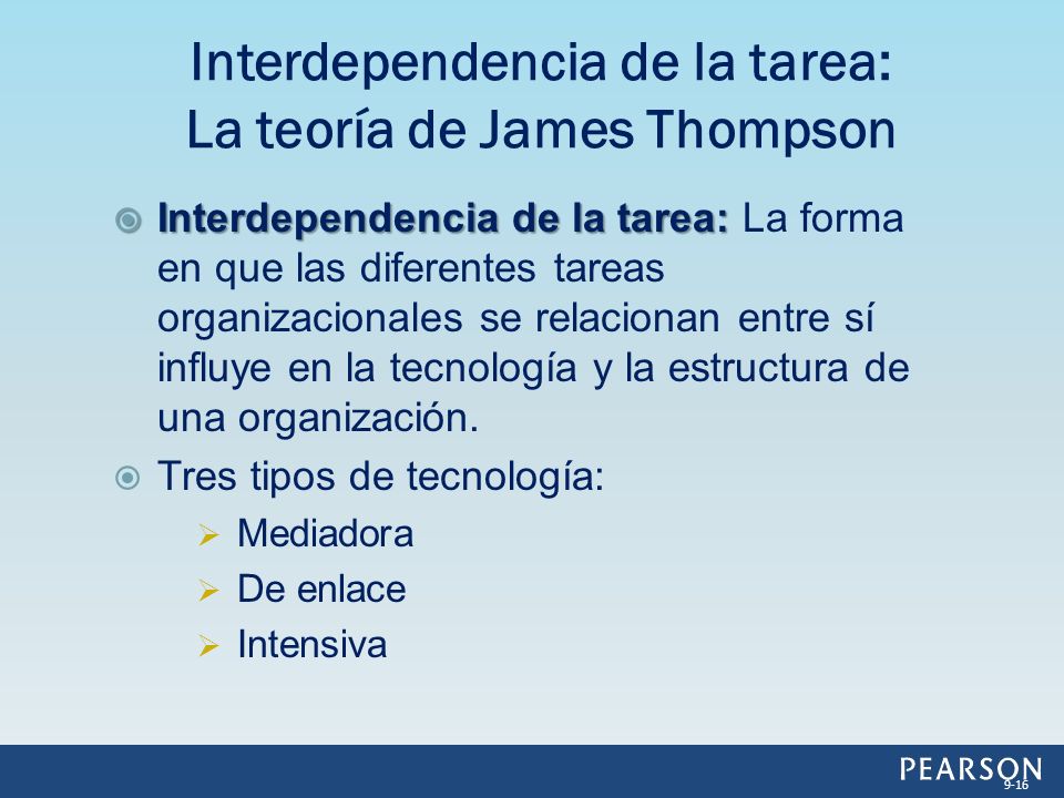 Interdependencia de la tarea: La teoría de James Thompson