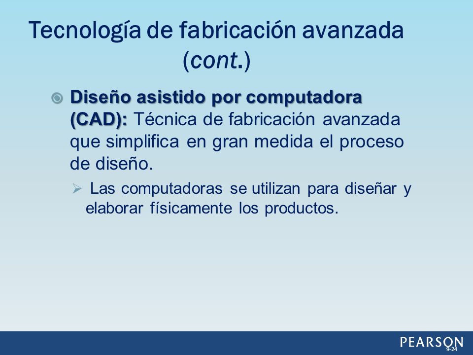 Tecnología de fabricación avanzada (cont.)
