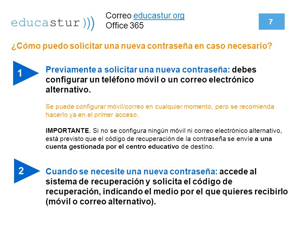 1 2 ¿Cómo puedo solicitar una nueva contraseña en caso necesario