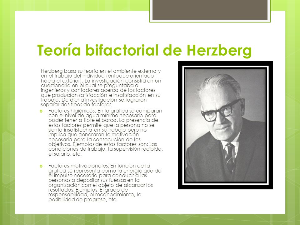 Teoría bifactorial de Herzberg