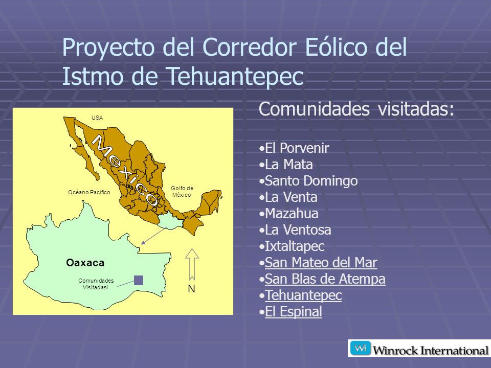Proyecto del Corredor Eólico del Istmo de Tehuantepec