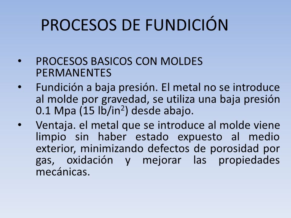 Moldes de yeso - Moldes en Procesos de Fundicion de Metales y