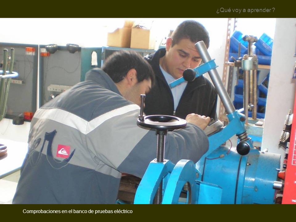 ¿Qué voy a aprender Comprobaciones en el banco de pruebas eléctrico