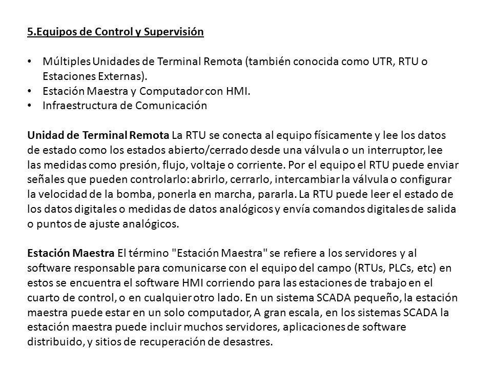 5.Equipos de Control y Supervisión