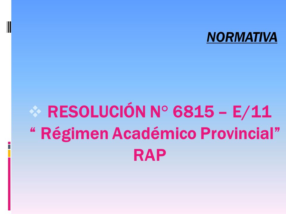 Régimen Académico Provincial