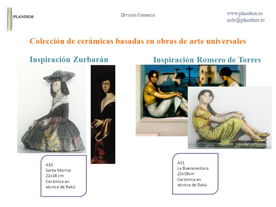 Colección de cerámicas basadas en obras de arte universales