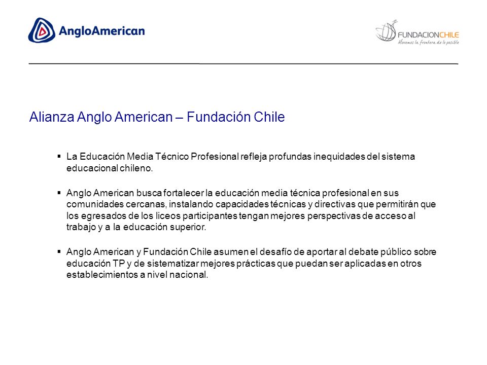 Alianza Anglo American – Fundación Chile