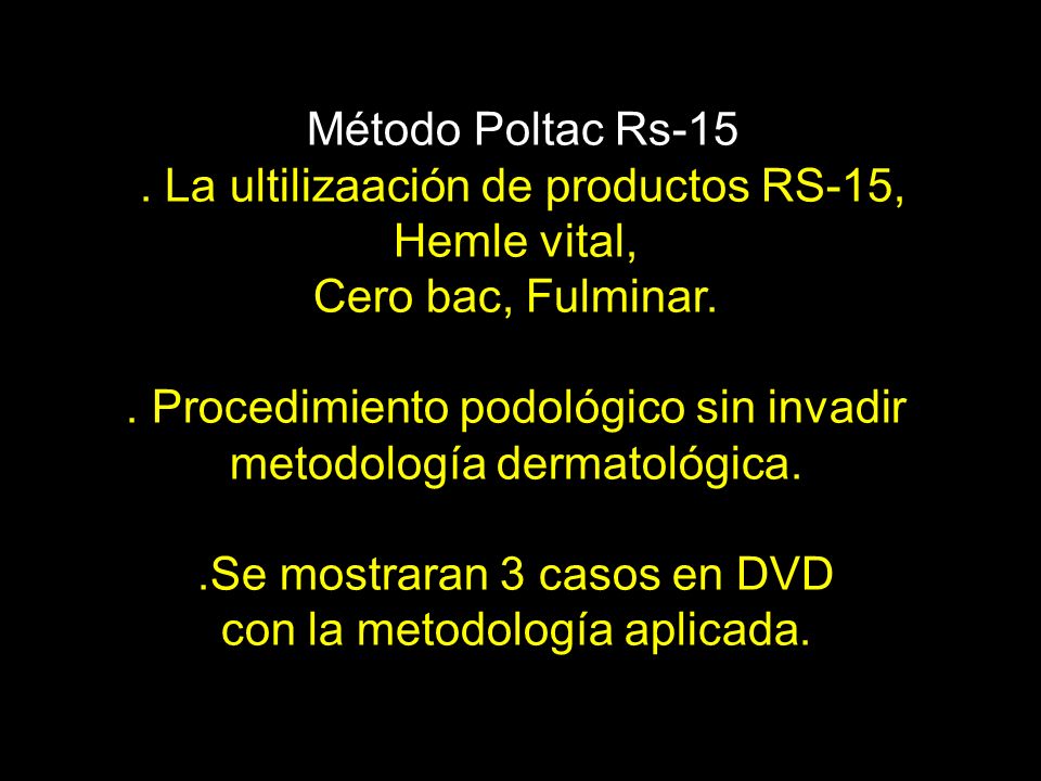 . La ultilizaación de productos RS-15, Hemle vital,