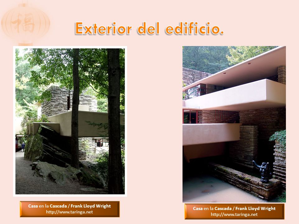 Exterior del edificio. Casa en la Cascada / Frank Lloyd Wright
