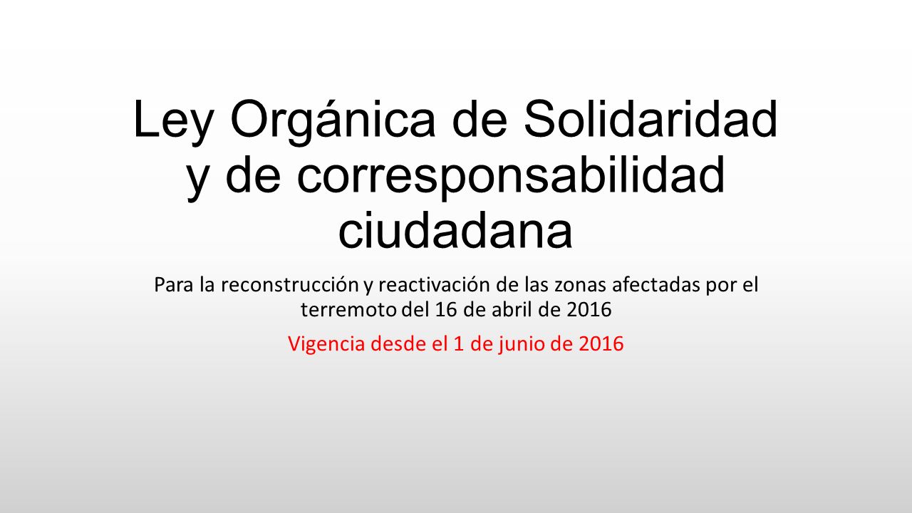 Ley Orgánica de Solidaridad y de corresponsabilidad ciudadana