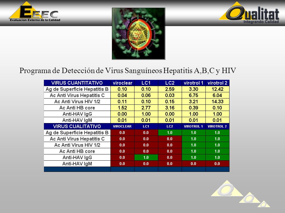 Programa de Detección de Virus Sanguíneos Hepatitis A,B,C y HIV