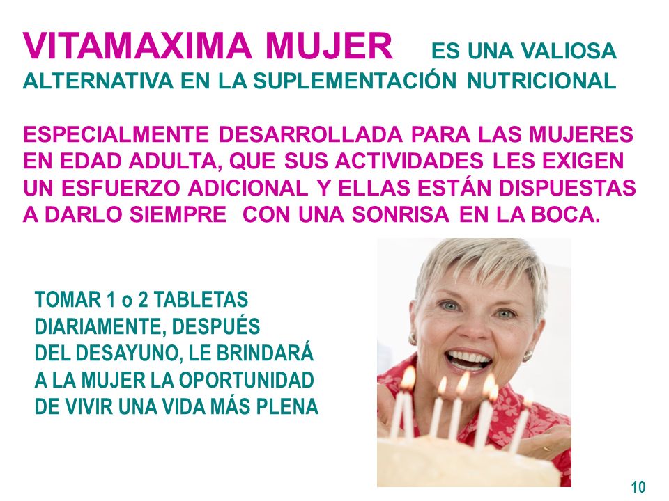 VITAMAXIMA MUJER ES UNA VALIOSA ALTERNATIVA EN LA SUPLEMENTACIÓN NUTRICIONAL