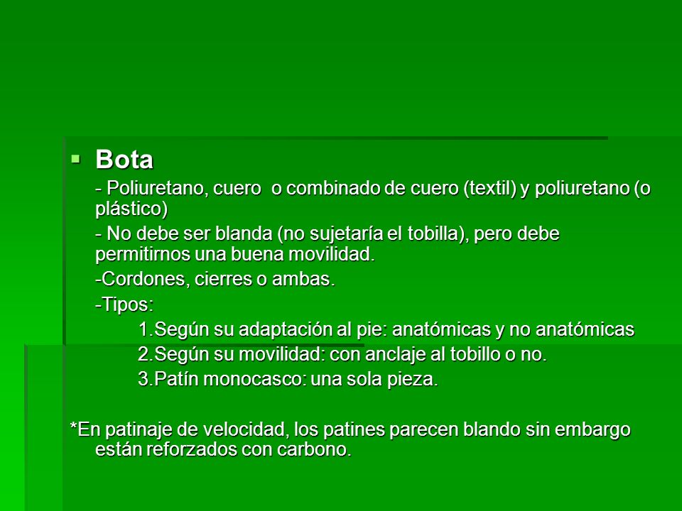 Bota - Poliuretano, cuero o combinado de cuero (textil) y poliuretano (o plástico)