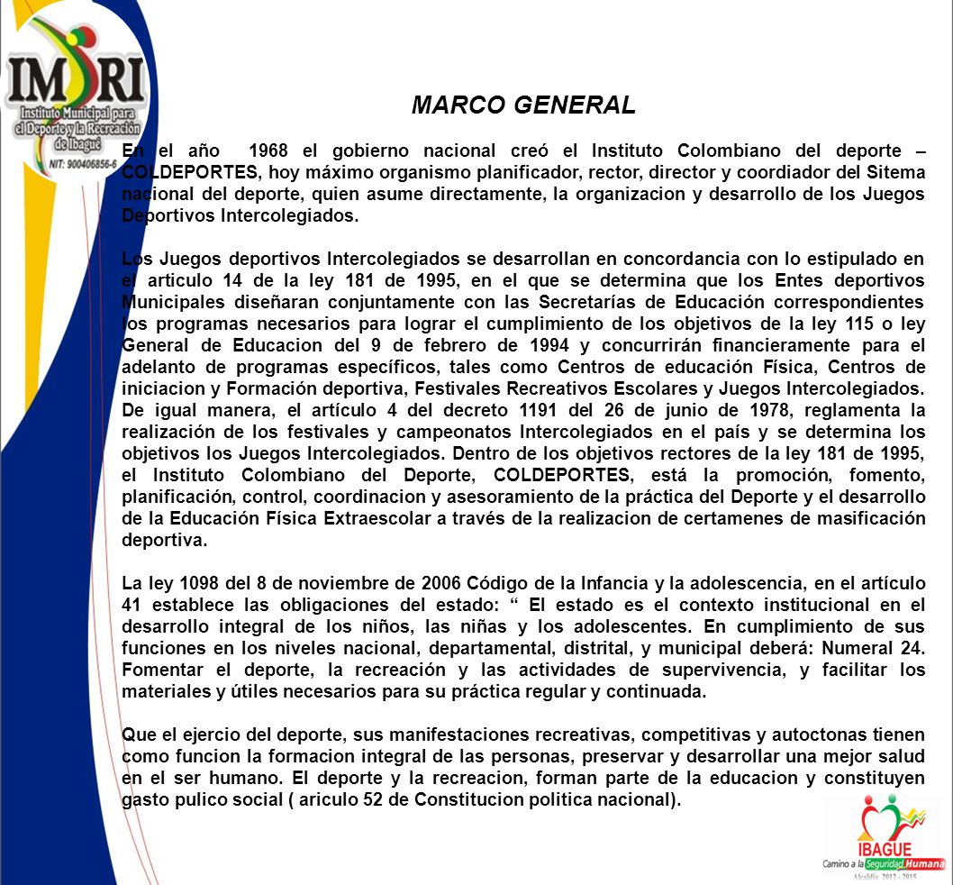MARCO GENERAL
