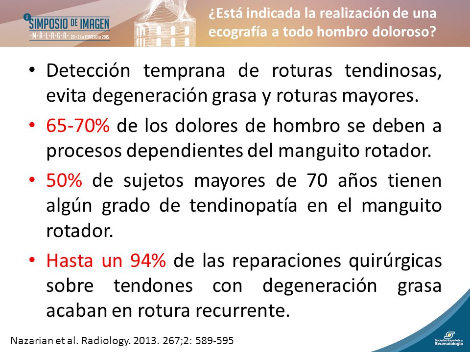 ¿Está indicada la realización de una ecografía a todo hombro doloroso