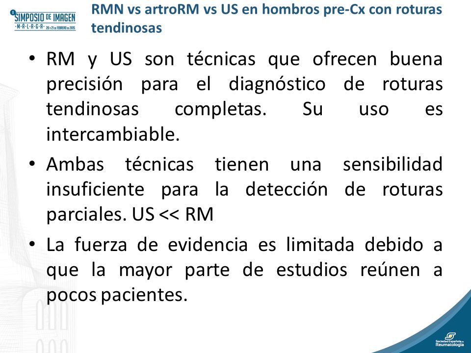 RMN vs artroRM vs US en hombros pre-Cx con roturas tendinosas