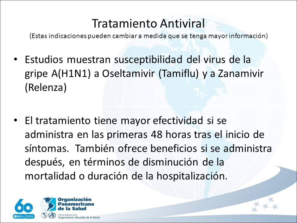 Tratamiento Antiviral (Estas indicaciones pueden cambiar a medida que se tenga mayor información)