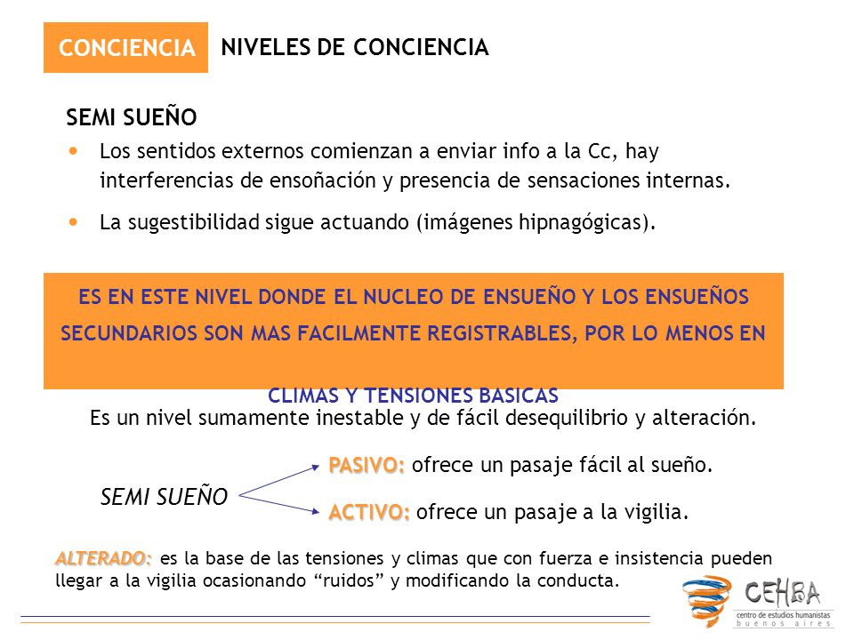 Es un nivel sumamente inestable y de fácil desequilibrio y alteración.
