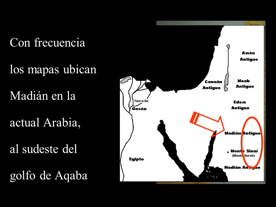 Con frecuencia los mapas ubican Madián en la actual Arabia,