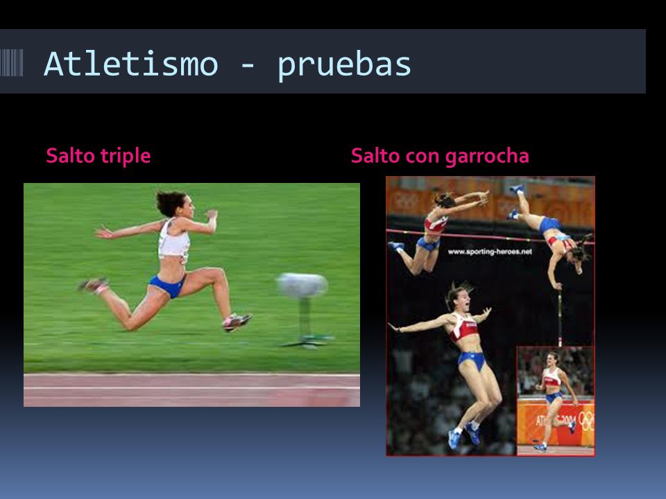 Atletismo - pruebas Salto triple Salto con garrocha