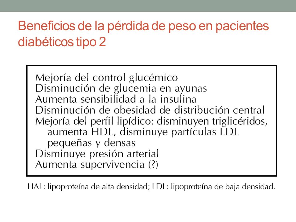 Beneficios de la pérdida de peso en pacientes diabéticos tipo 2