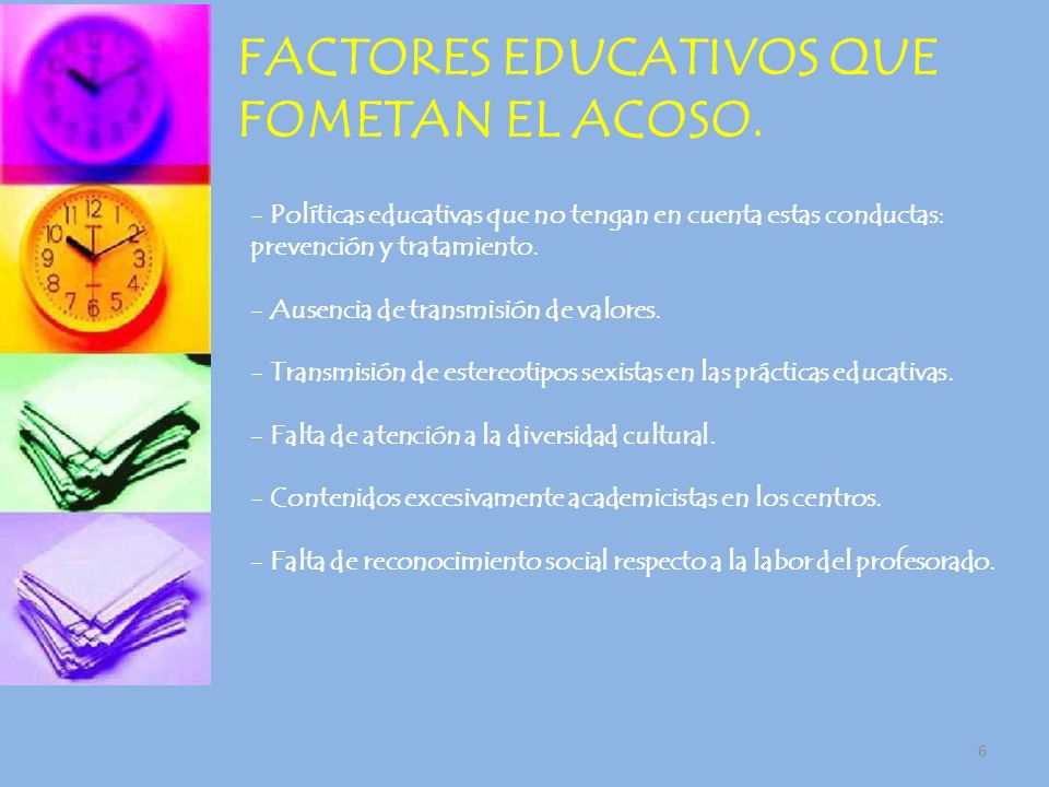FACTORES EDUCATIVOS QUE FOMETAN EL ACOSO.
