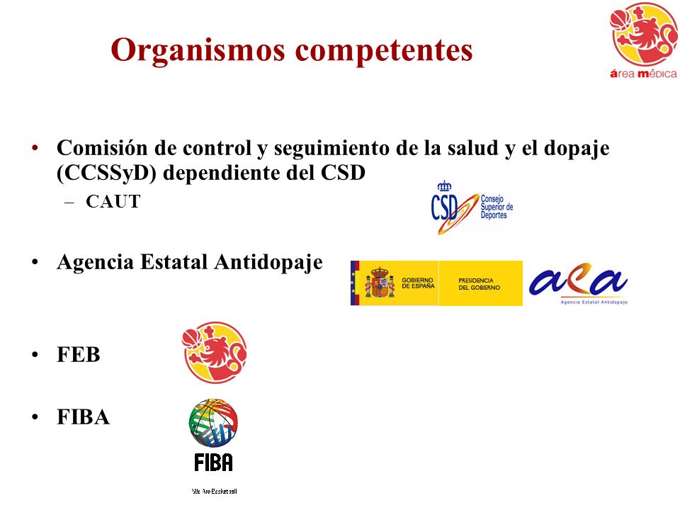 Organismos competentes