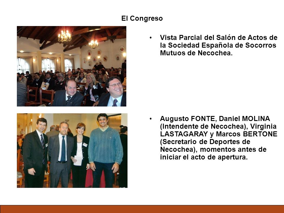El Congreso Vista Parcial del Salón de Actos de la Sociedad Española de Socorros Mutuos de Necochea.
