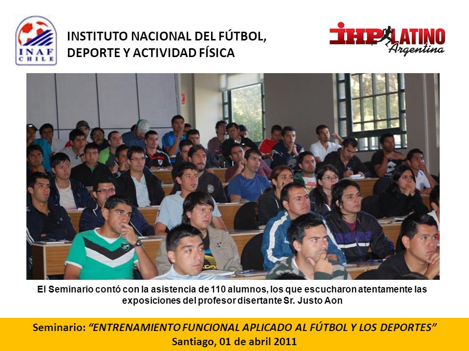 Seminario: ENTRENAMIENTO FUNCIONAL APLICADO AL FÚTBOL Y LOS DEPORTES