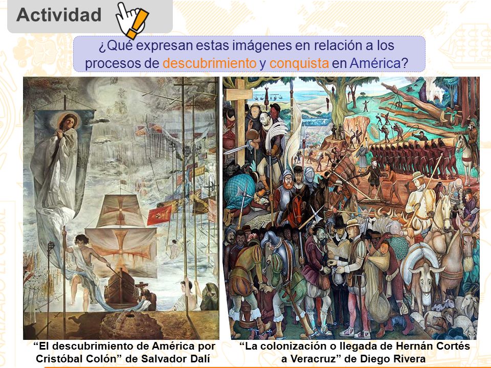 El descubrimiento de América por Cristóbal Colón de Salvador Dalí
