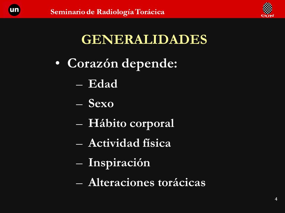 GENERALIDADES Corazón depende: Edad Sexo Hábito corporal