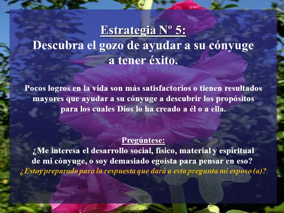 Descubra el gozo de ayudar a su cónyuge a tener éxito.