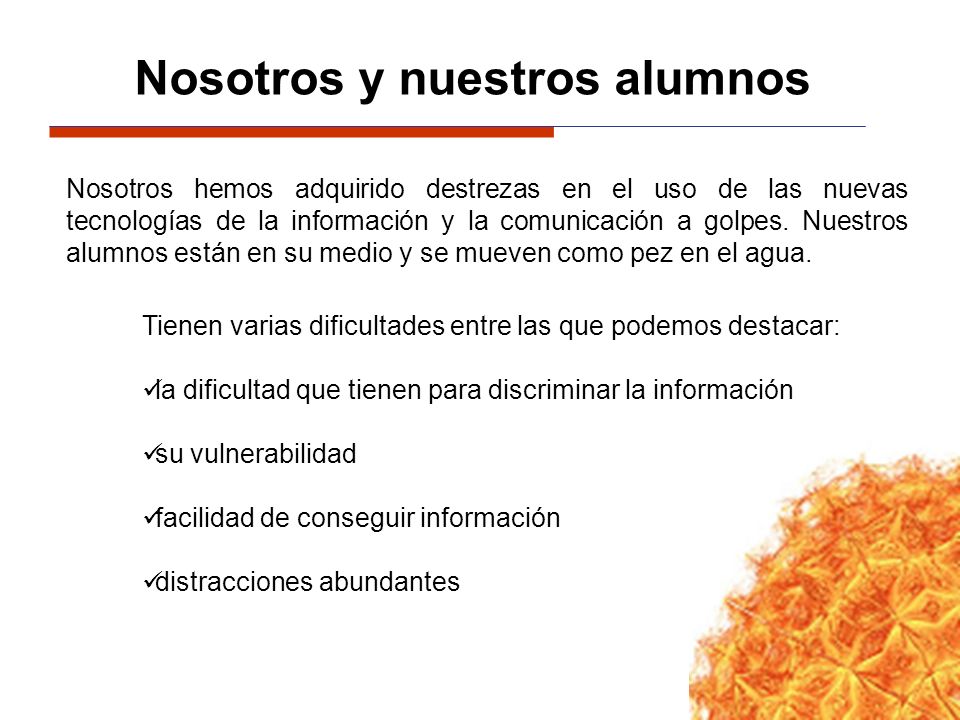 Nosotros y nuestros alumnos