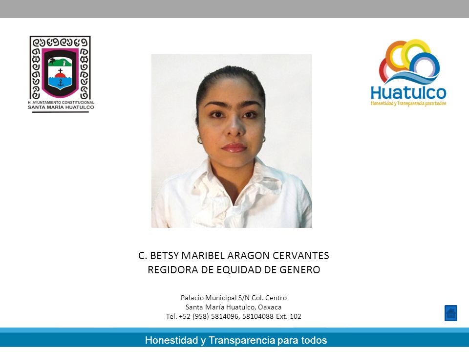 C. BETSY MARIBEL ARAGON CERVANTES REGIDORA DE EQUIDAD DE GENERO