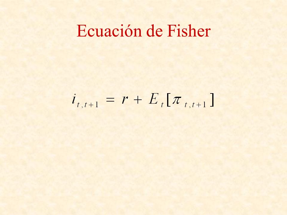Ecuación de Fisher