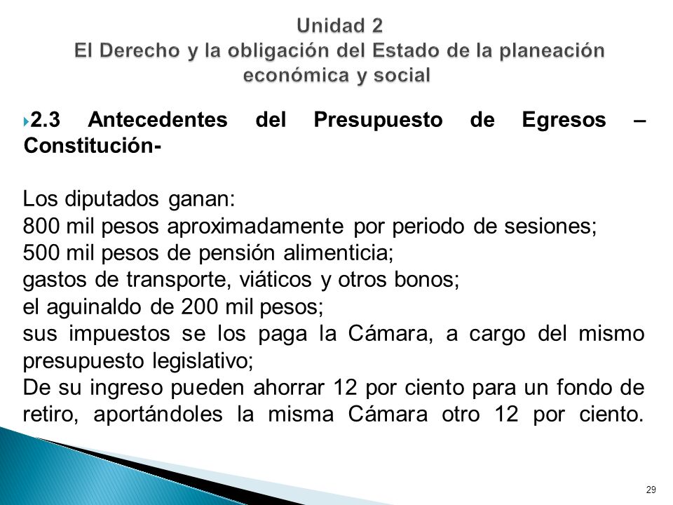 Unidad 2 El Derecho y la obligación del Estado de la planeación económica y social