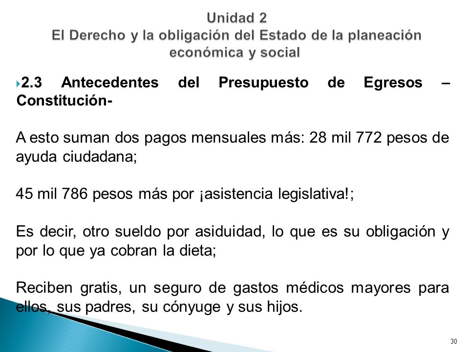 Unidad 2 El Derecho y la obligación del Estado de la planeación económica y social