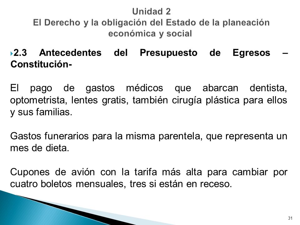 Unidad 2 El Derecho y la obligación del Estado de la planeación económica y social