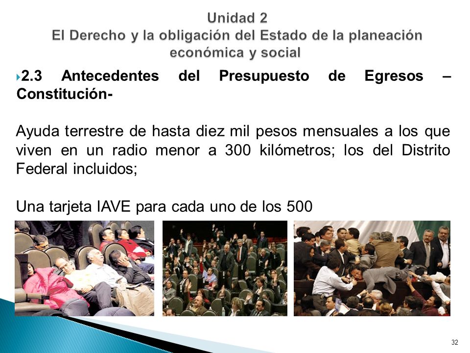 Unidad 2 El Derecho y la obligación del Estado de la planeación económica y social
