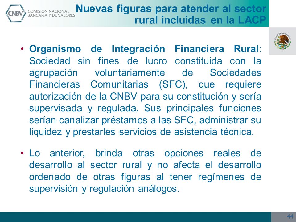 Nuevas figuras para atender al sector rural incluidas en la LACP