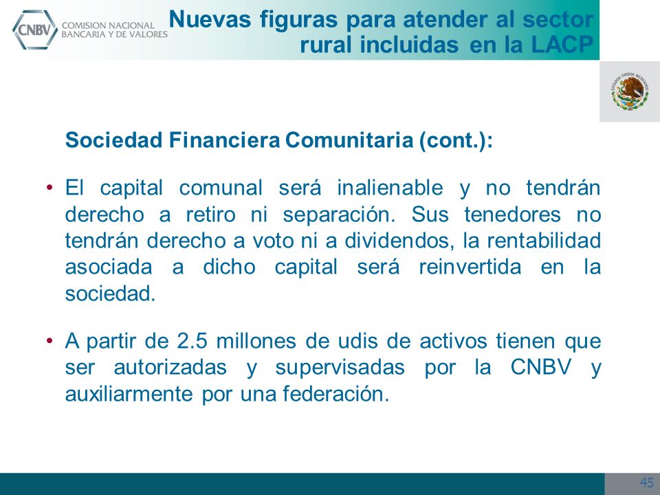 Nuevas figuras para atender al sector rural incluidas en la LACP