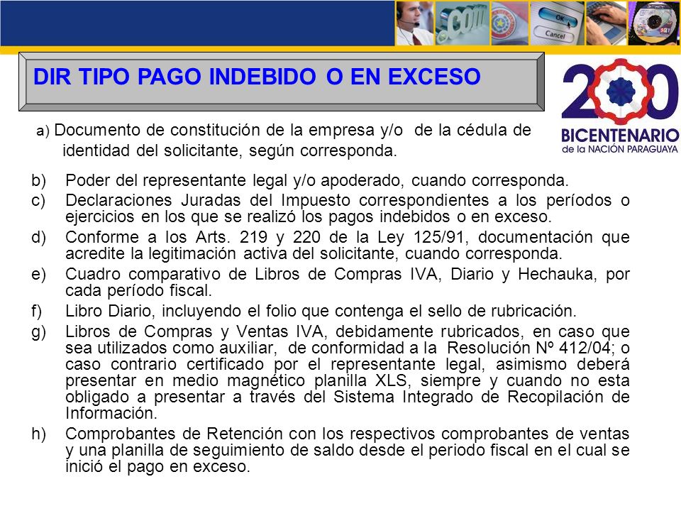 DIR TIPO PAGO INDEBIDO O EN EXCESO