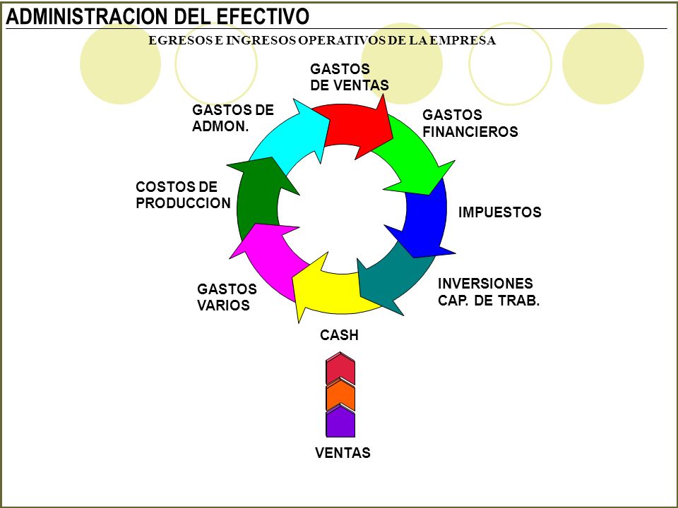 EGRESOS E INGRESOS OPERATIVOS DE LA EMPRESA