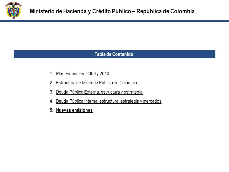 Ministerio de Hacienda y Crédito Público – República de Colombia