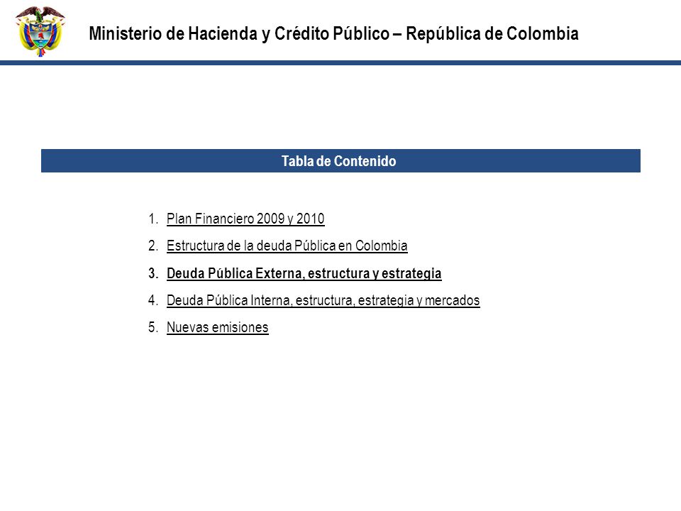 Ministerio de Hacienda y Crédito Público – República de Colombia