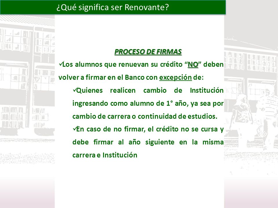 ¿Qué significa ser Renovante