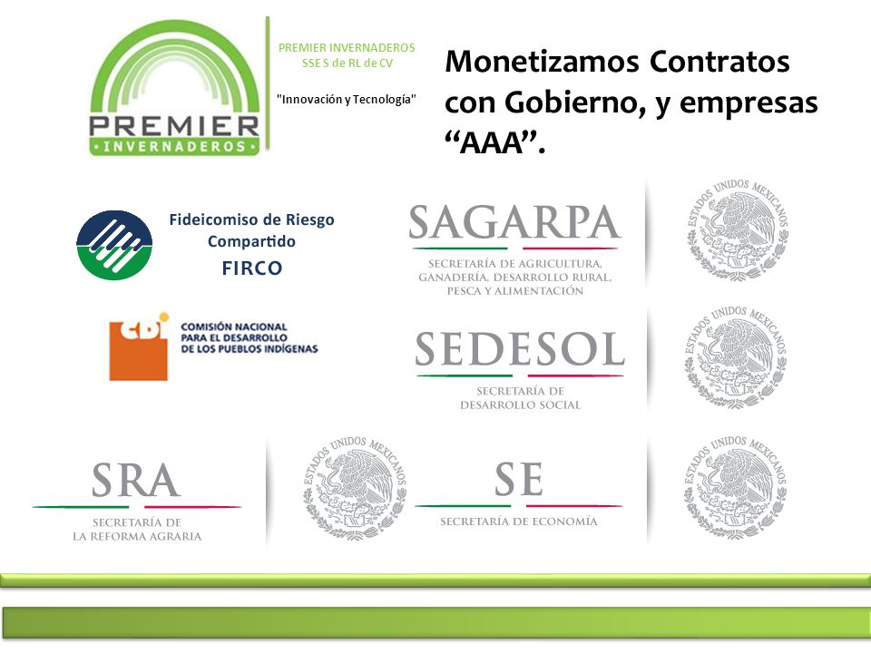 PREMIER INVERNADEROS SSE S de RL de CV Innovación y Tecnología