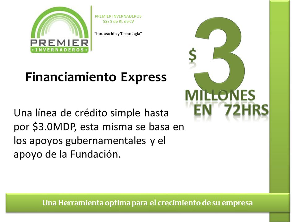 PREMIER INVERNADEROS SSE S de RL de CV Innovación y Tecnología