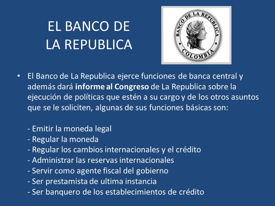 EL BANCO DE LA REPUBLICA